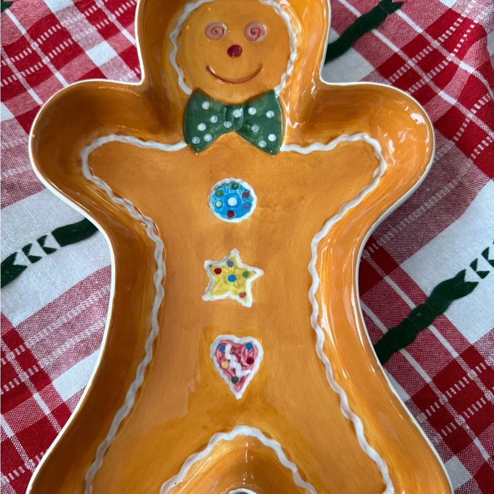 Vintage Home interiors Gingerbread Man Ceramic Platter - Picture 7 of 7